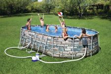 Bestway Power Steel Jet Oval Frame Pool Set 610 x 366 56719