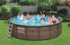 Bestway Power Steel Deluxe Pool Set 488x122 Rattan 56666