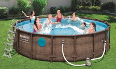 Bestway Power Steel Vista Pool Set 488x122 Rattan 56725