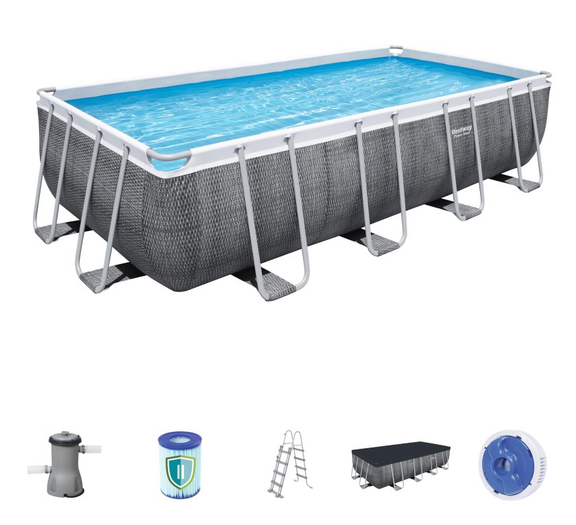 Bestway Frame Pool Set 488 x 244 Rattan 56996 B-Ware