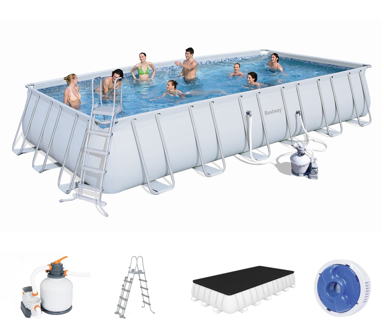 Bestway Power Steel Frame Pool Set 732 x 366 + Sandfilter 56475