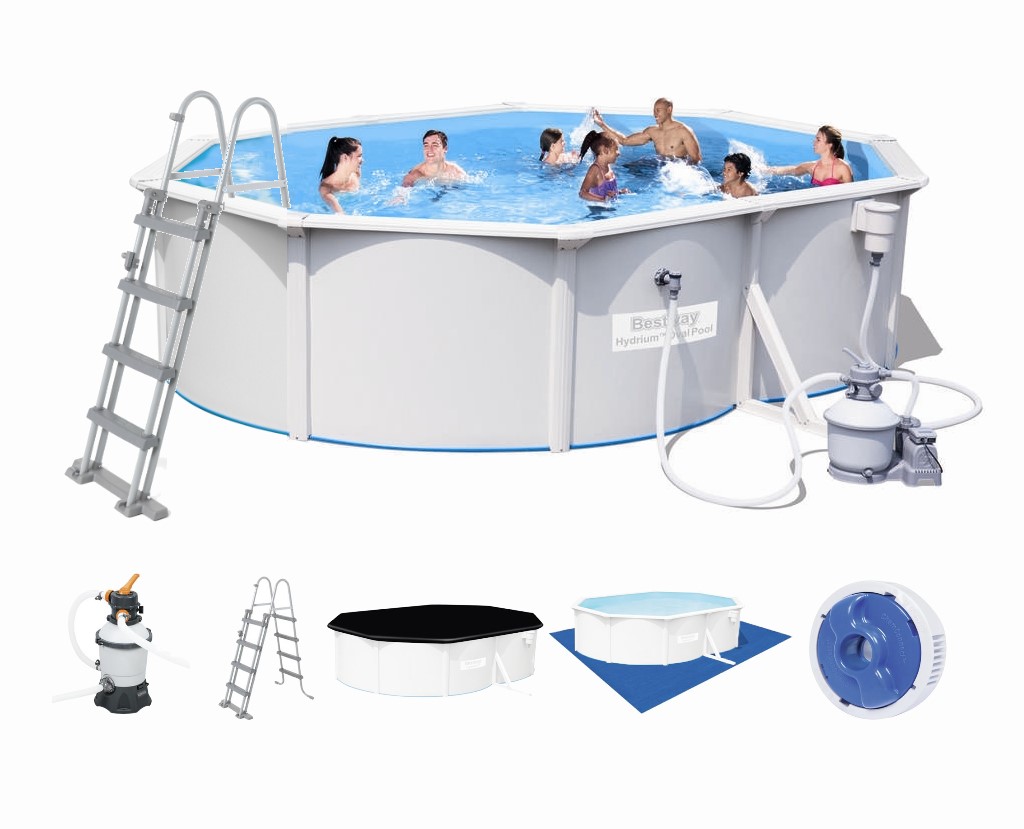 Bestway Stahlwandpool Set oval 