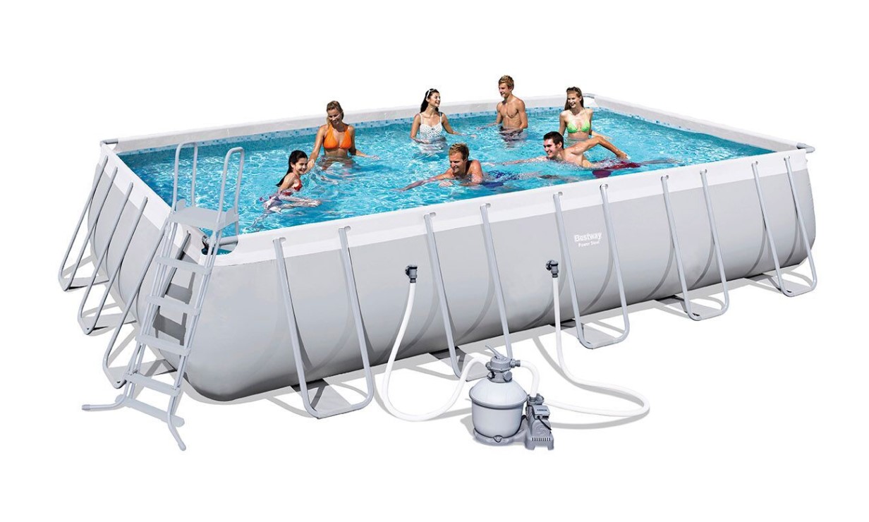 Bestway Rectangular Frame Pool Set 671 x 366  mit Sandfilter 564