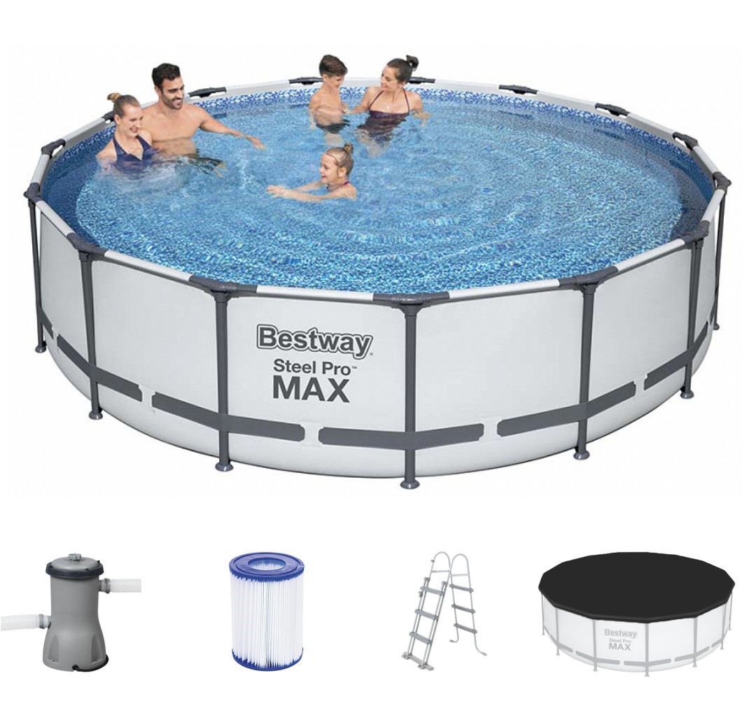 Bestway Steel Pro Max Frame Pool Komplett Set 457x107 56488