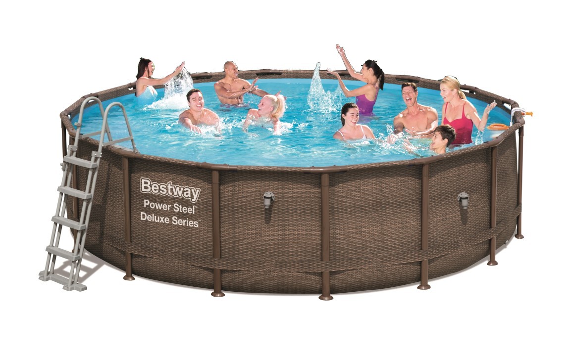 Bestway Power Steel Deluxe Pool Set 488x122 Rattan 56666