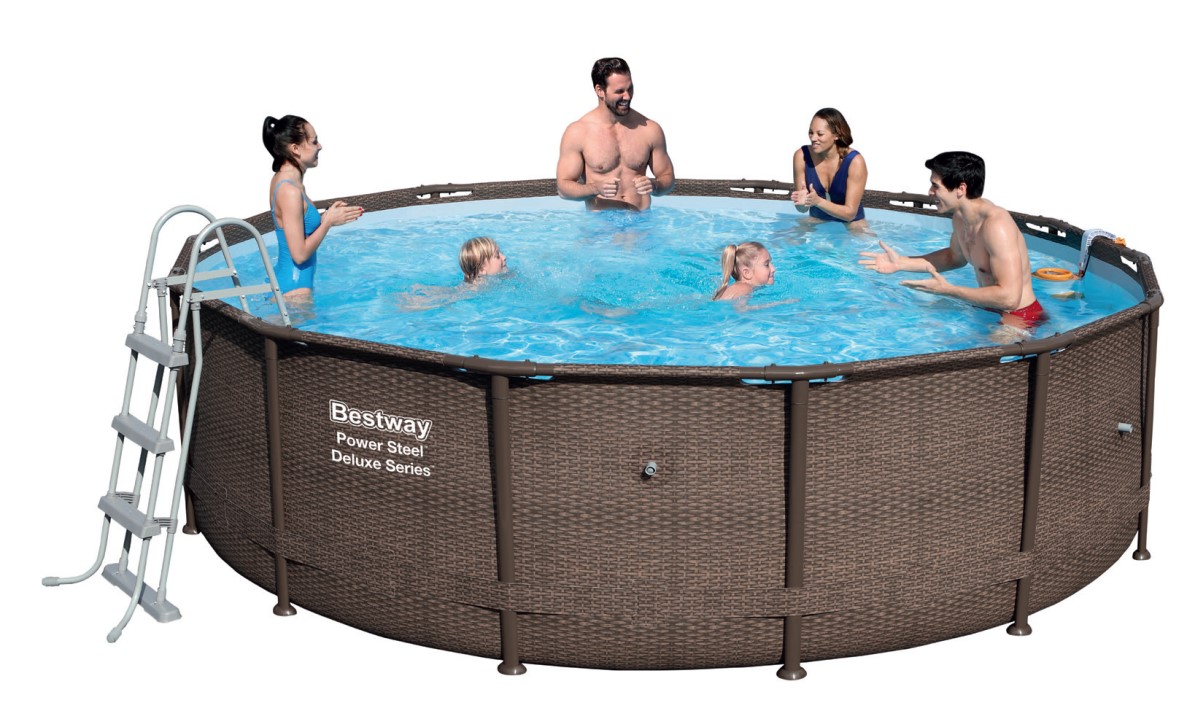 Bestway Power Steel Deluxe Pool Set 427x107 Rattan 56664