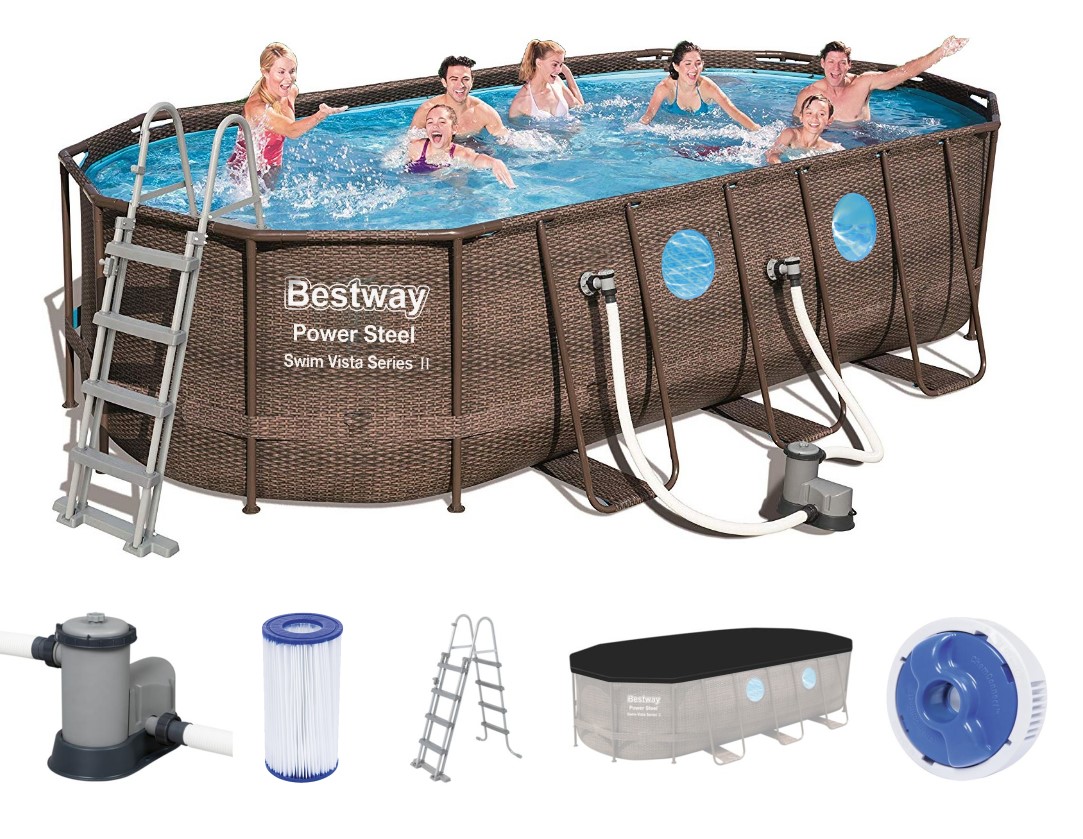 56716 Bestway. Бассейн Bestway 56716. Bestway Power Steel Swim Vista Series 56716,. Каркасный бассейн Бествей 549*274.